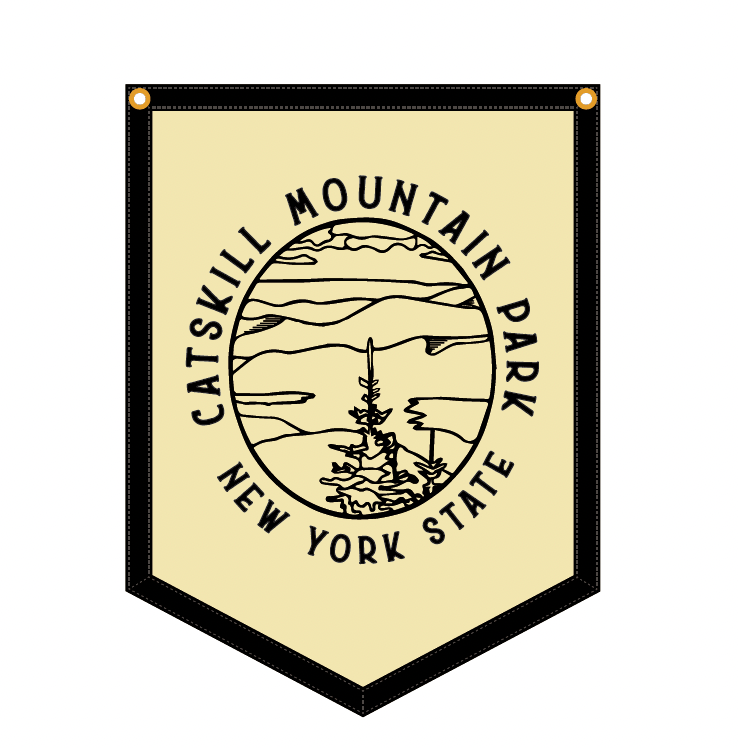 Catskills Mountain Park Felt Vertical Flag